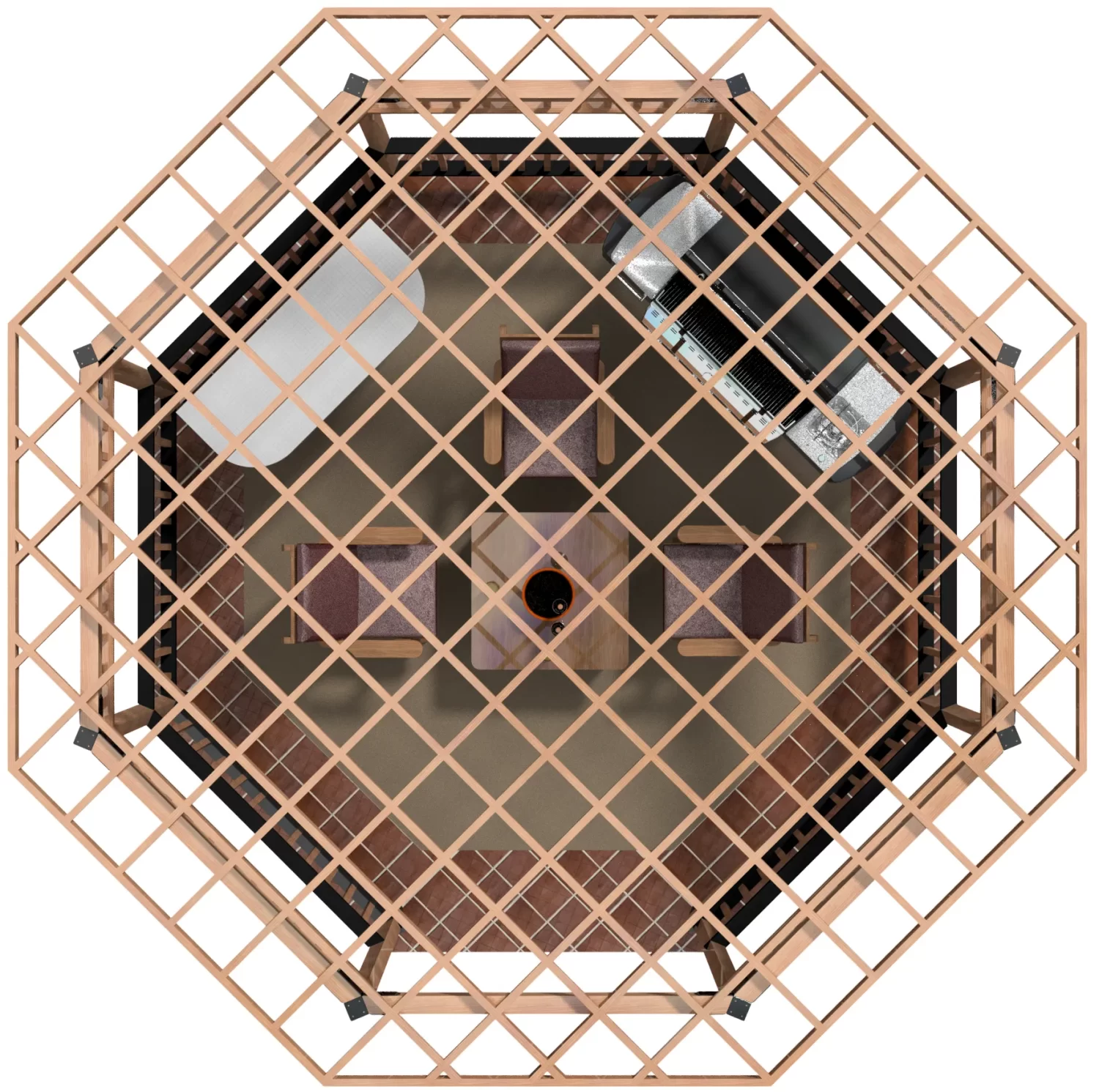 Octagon GazeboDIY 4X4 Surface Mounted Octagon Gazebo Kit - RioOutdoors.com