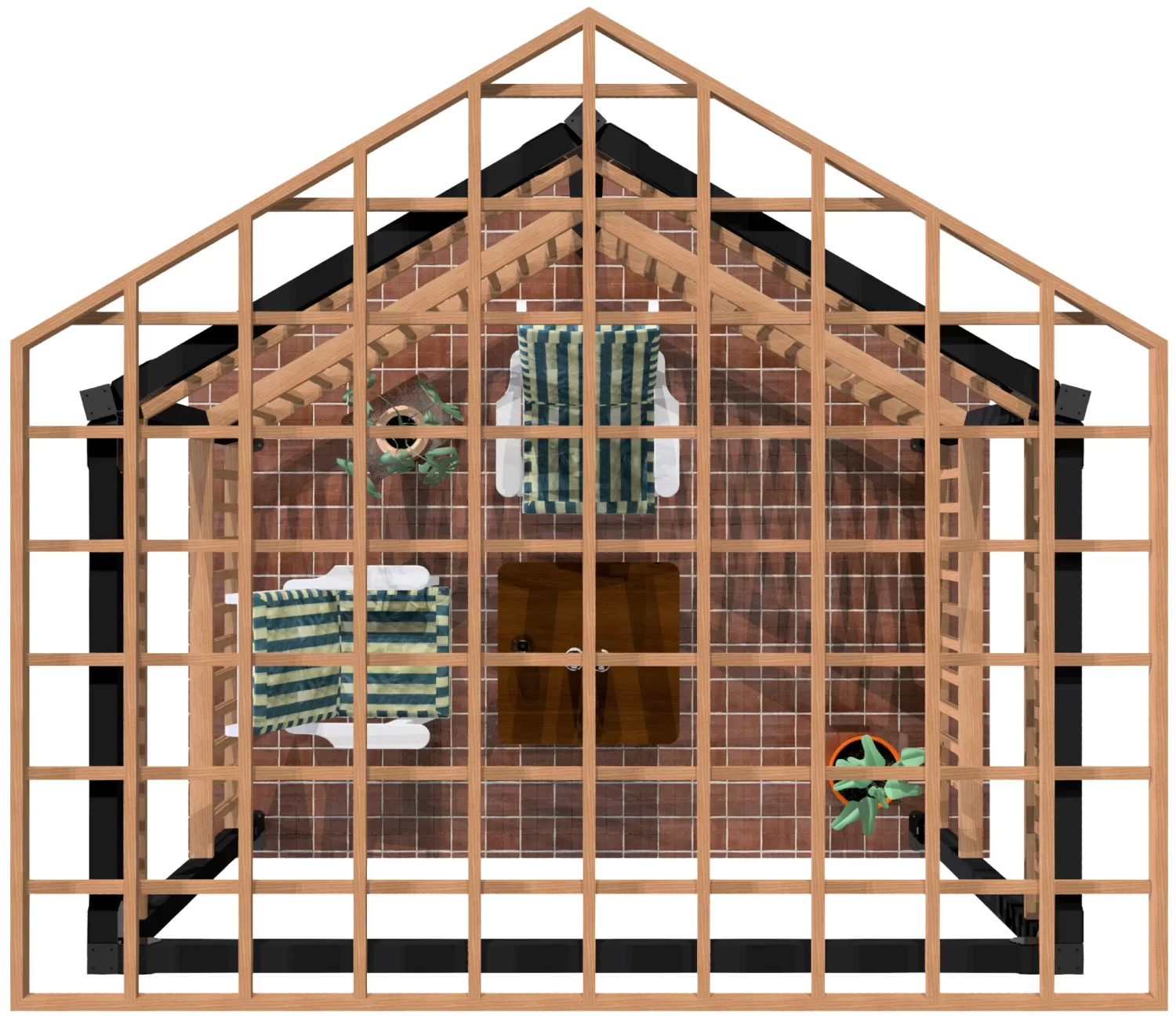 4x4, Surface Mounted, Partial Hexagon Gazebo - Partial Hexagon Gazebo 4x4, Surface Mounted, Partial Hexagon Gazebo - RioOutdoors.com