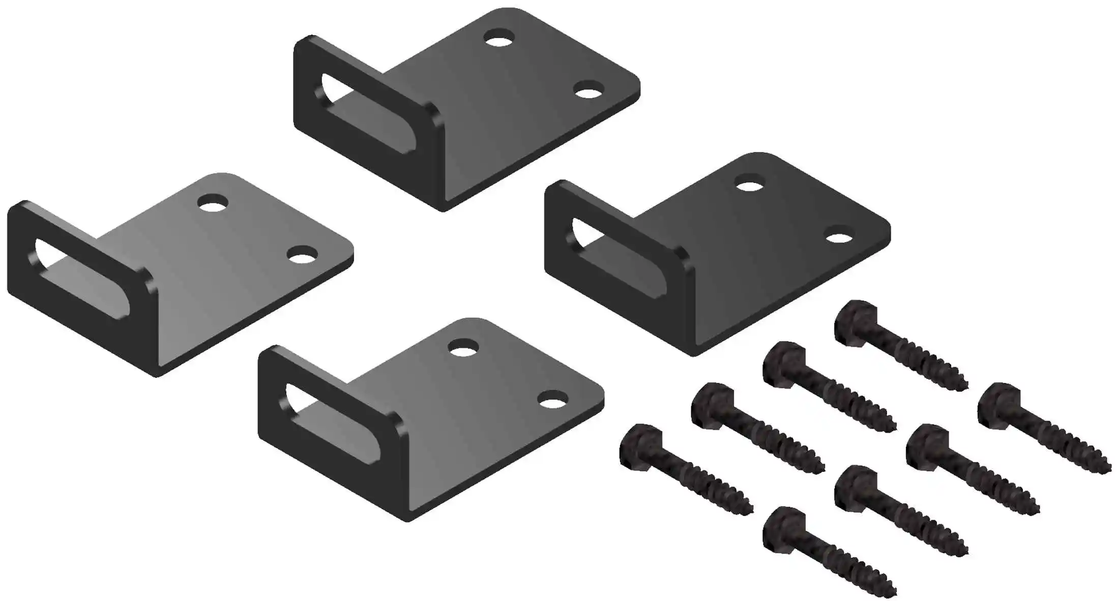 1WAB-ASSY Wall anchor bracket set showing four brackets and lag screws