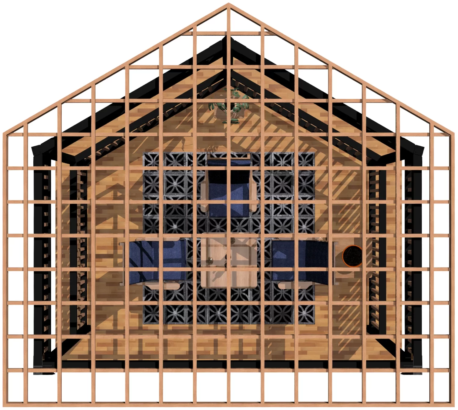 DIY 4x4 Partial Hexagon Gazebo Kit, Floating Deck - RioOutdoors.com