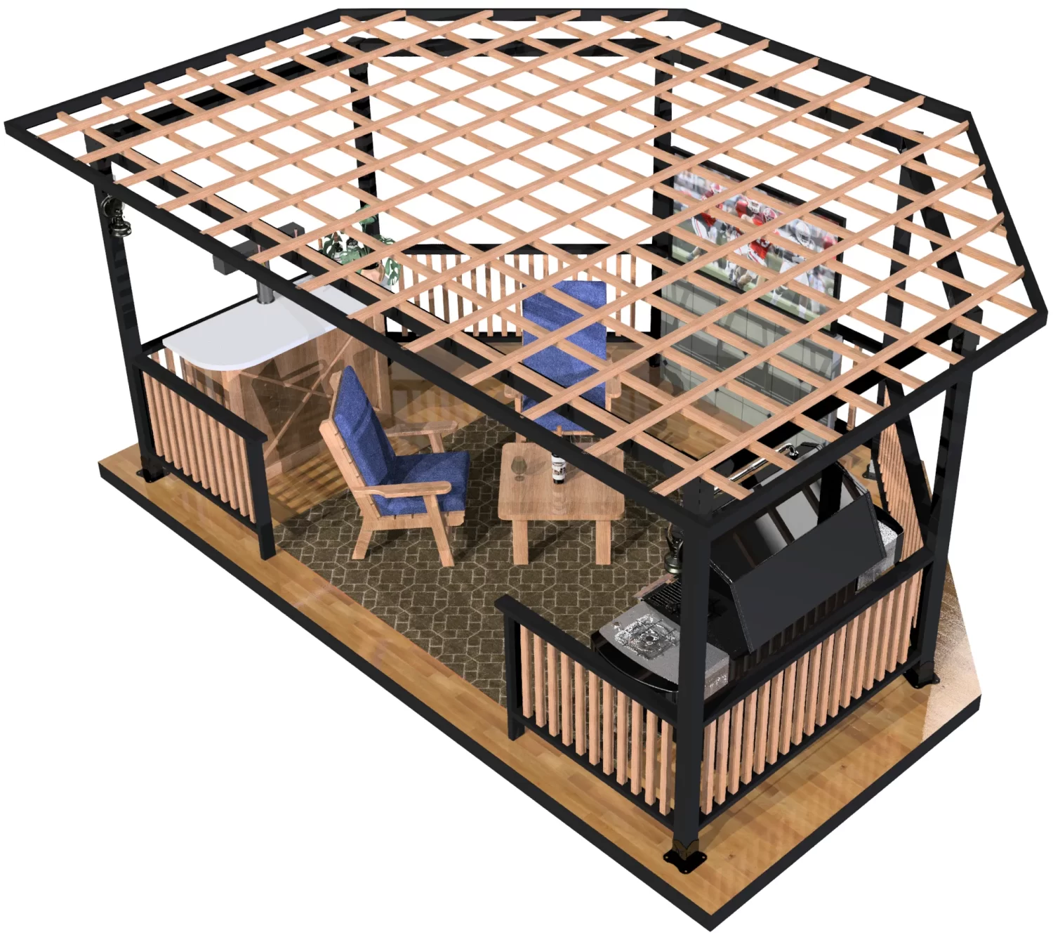 Partial Octagon Gazebo - RioOutdoors.com