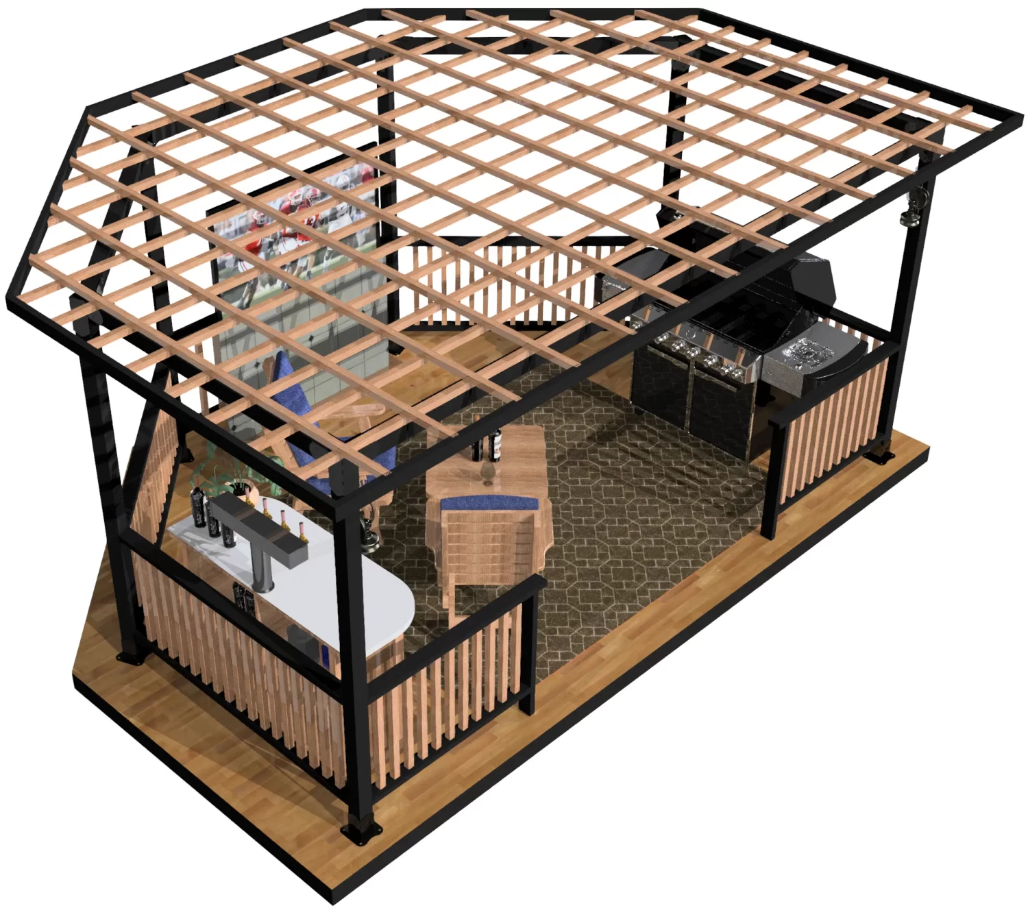 Partial Octagon Gazebo - RioOutdoors.com
