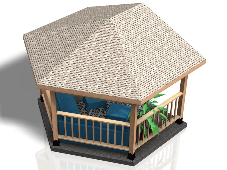 DIY 6x6 Partial Hexagon Pergola/Gazebo Kit - Easy Assembly for Outdoor Retreat - RioOutdoors.com
