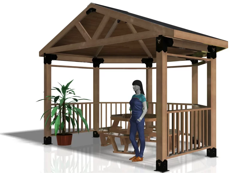 6x6, Surface Mounted, Freestanding, Partial Octagon Gazebo Brackets Kit - RioOutdoors.com