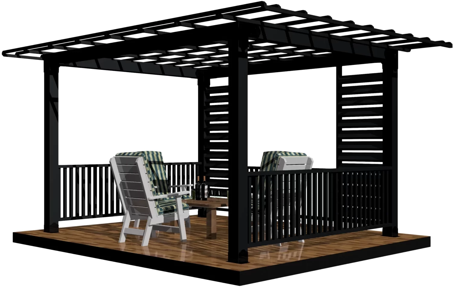 Elegant Backyard Gazebo With Seating Area Designed for Relaxation and Gatherings in a Sunny Outdoor Setting