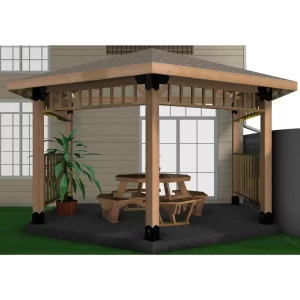 DIY 6x6 Floating Deck Octagon Gazebo Kit - Easy Assembly, Perfect for Outdoor Relaxation - RioOutdoors.com