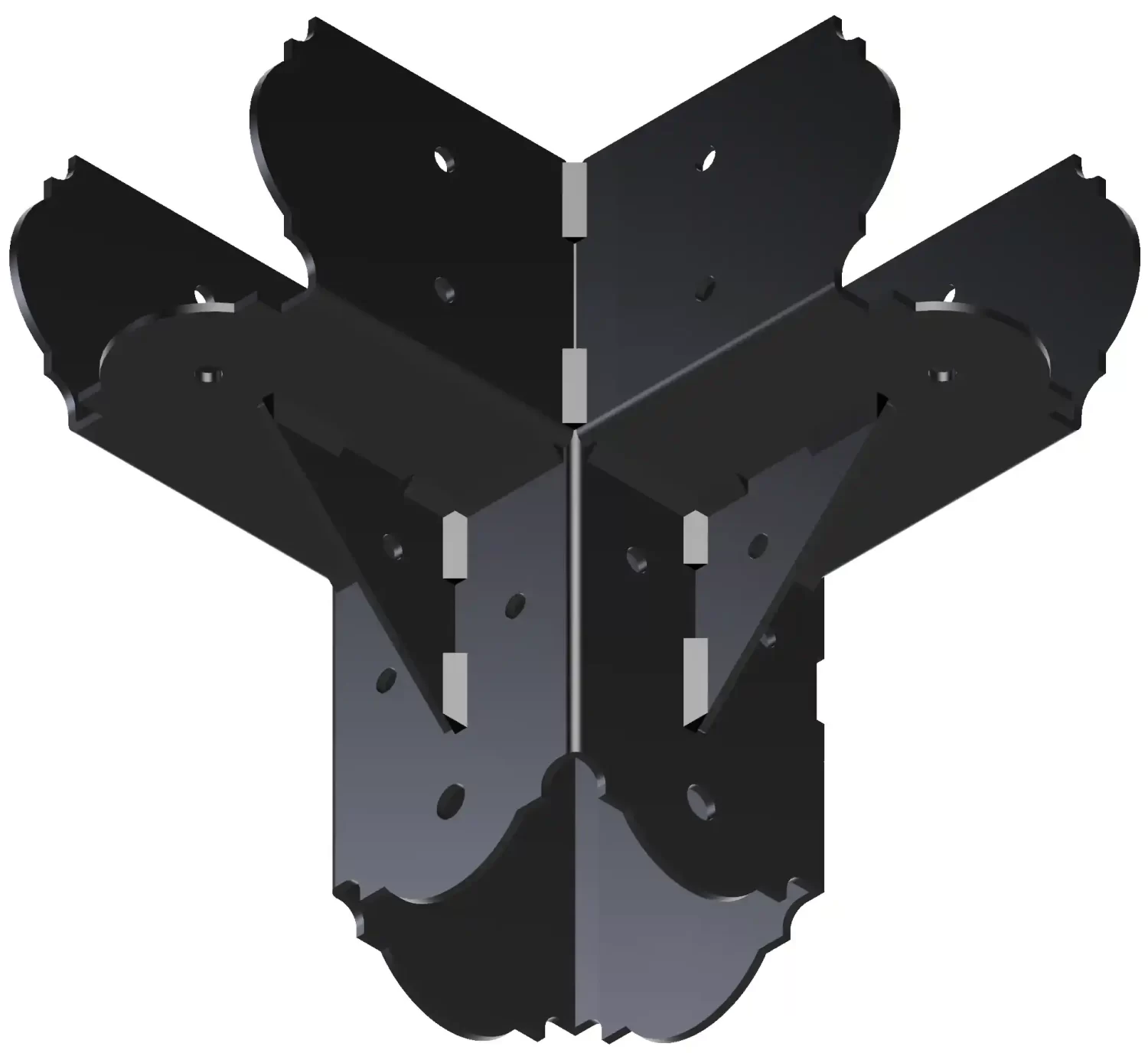 4C2L-103 This elbow bracket features an elegant design and sturdy build, ideal for reinforcing building structure corners or enhancing decorative elements in various DIY projects.