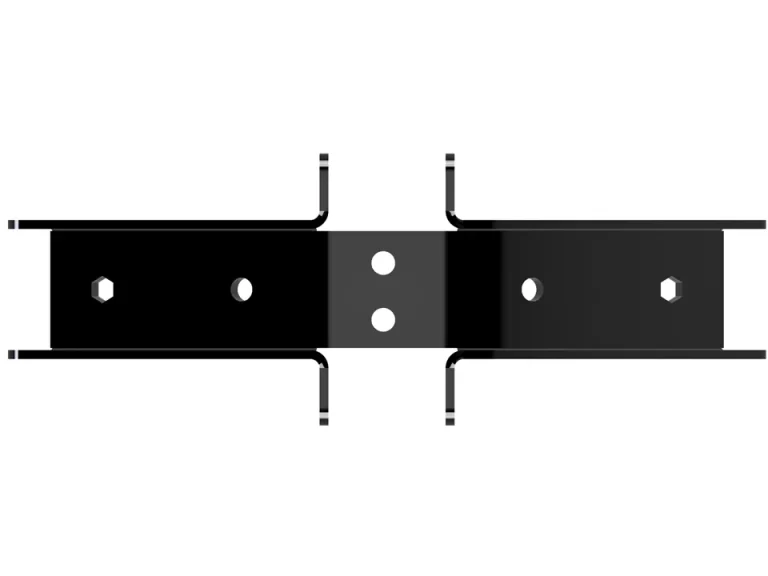 These sturdy black metal brackets provide essential support for various construction and DIY tasks, ensuring stability and strength for mounted structures.