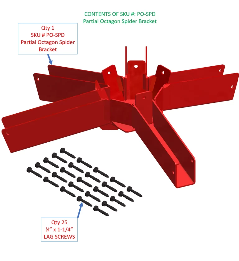 Partial Octagon Spider Heavy Duty Partial Octagon Spider Bracket - RioOutdoors.com