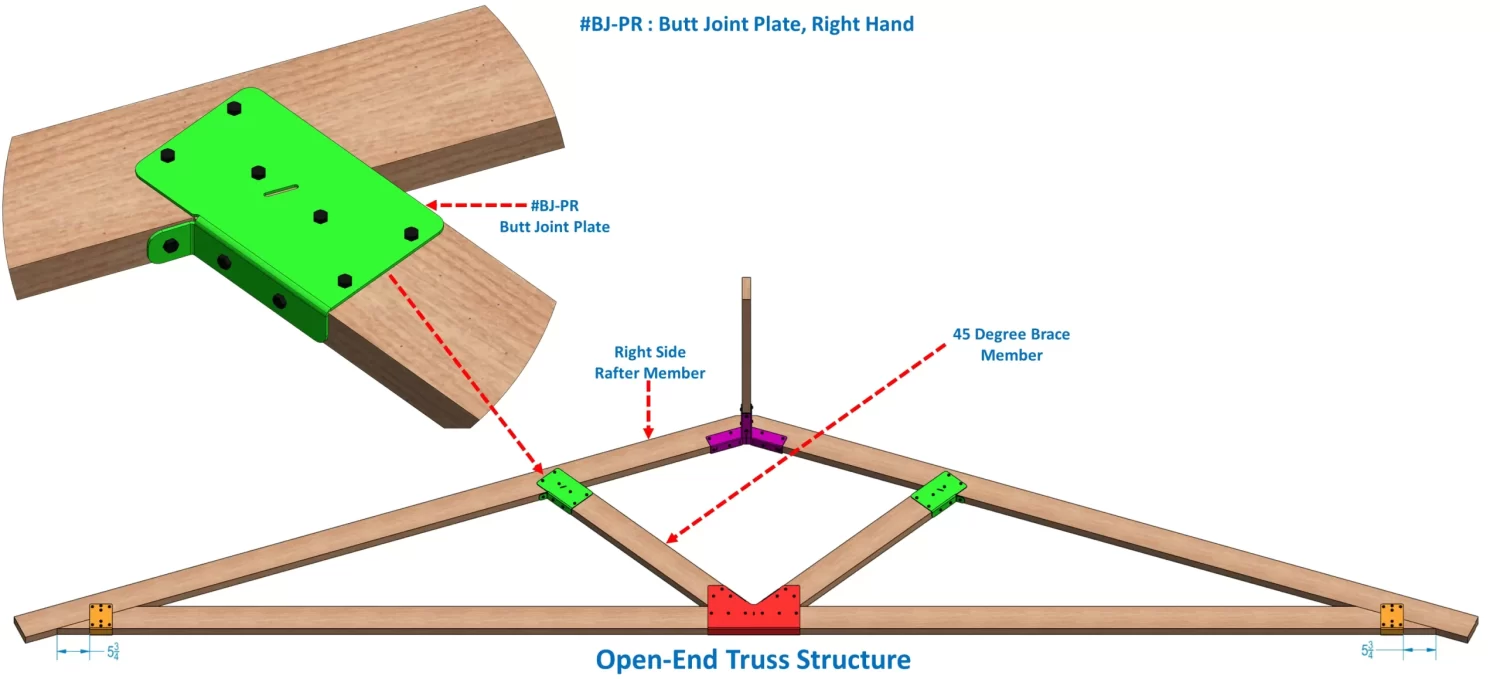 Truss Butt Joint Plate, Right Hand - RioOutdoors.com