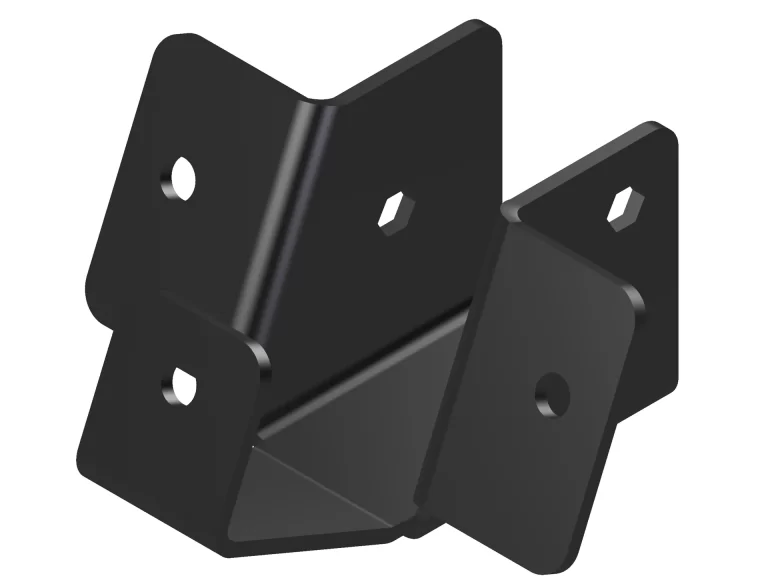 This roof skirt bracket supports various construction applications with secure fastening, ideal for both home repairs and larger building projects requiring reliable stability.