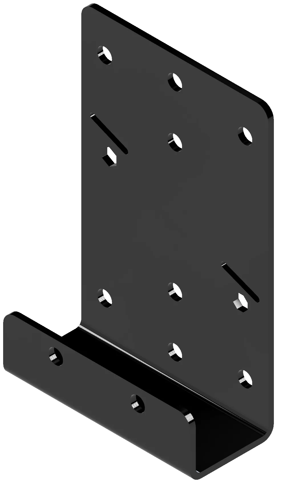 TE-UBR1 This u-channel truss end bracket features a robust design with multiple holes, ideal for providing strong support in various construction applications. Suitable for both indoor and outdoor use.