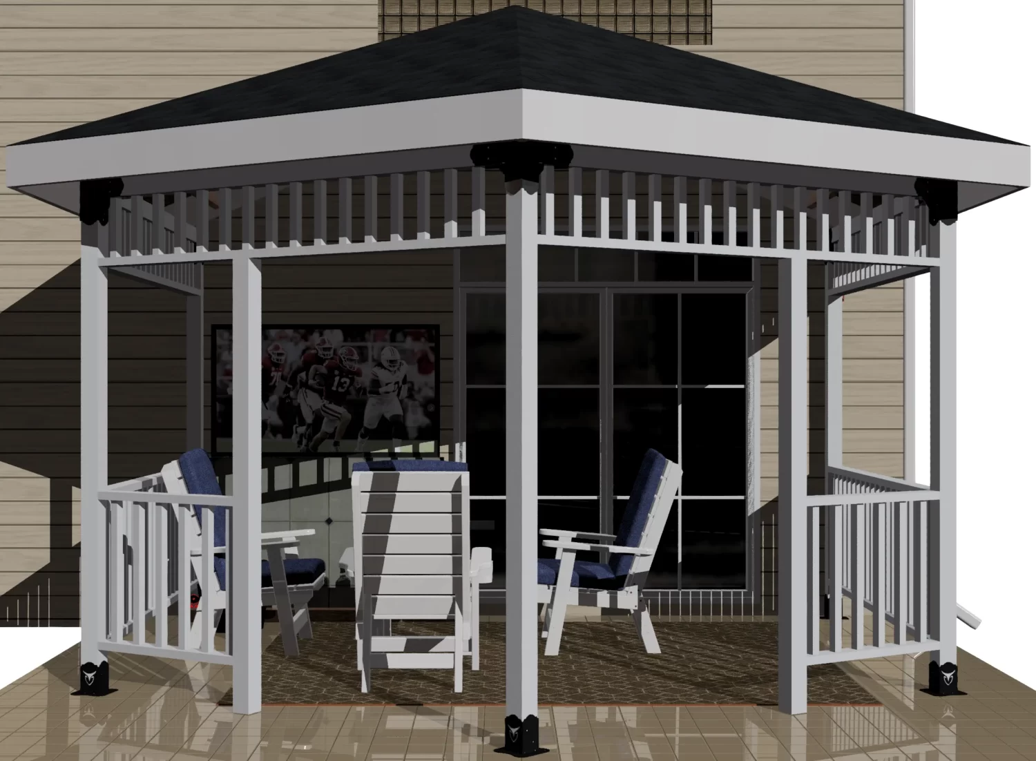 DIY 4x4 Partial Hexagon Gazebo - RioOutdoors.com