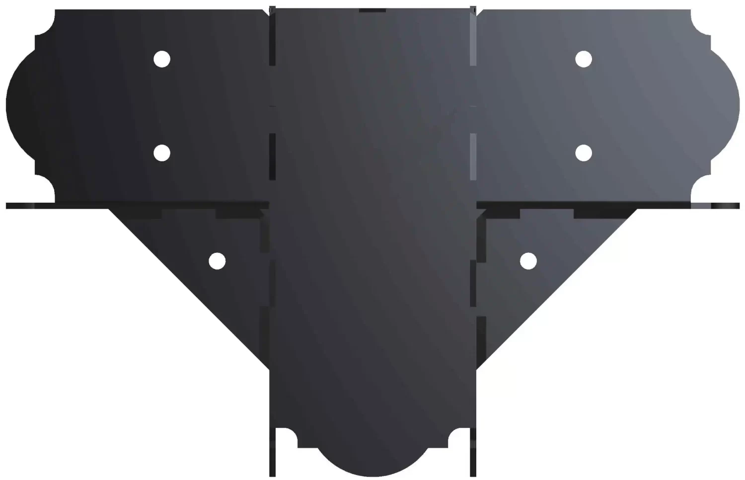 4SE-3 This Tee bracket features an elegant design and sturdy build, ideal for reinforcing wall lumber joints or enhancing decorative elements in various DIY projects.