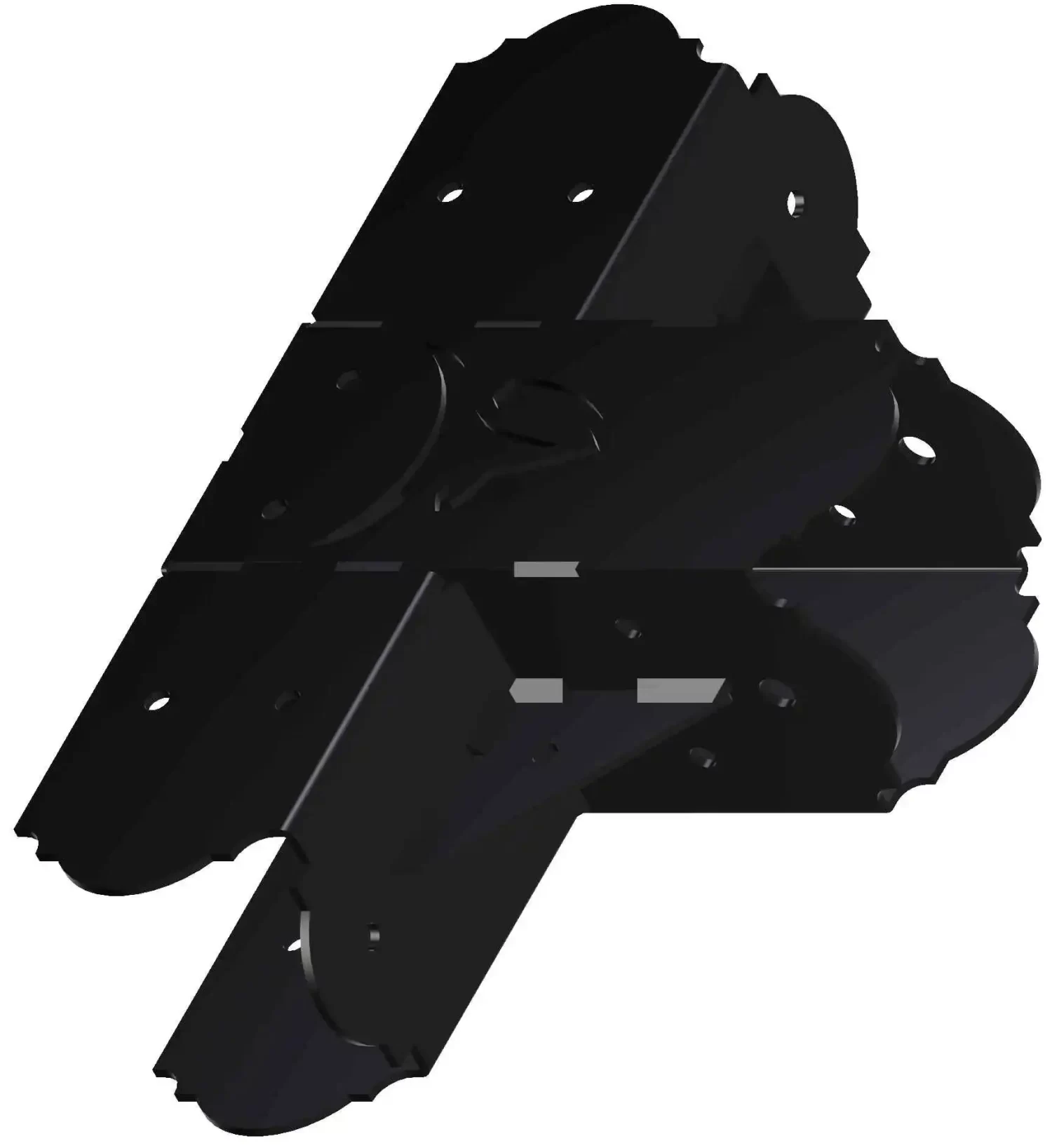 This Tee bracket features an elegant design and sturdy build, ideal for reinforcing wall lumber joints or enhancing decorative elements in various DIY projects.