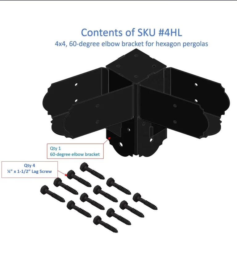 Heavy Duty 4X4 60-degree Hexagon Elbow Bracket - RioOutdoors.com