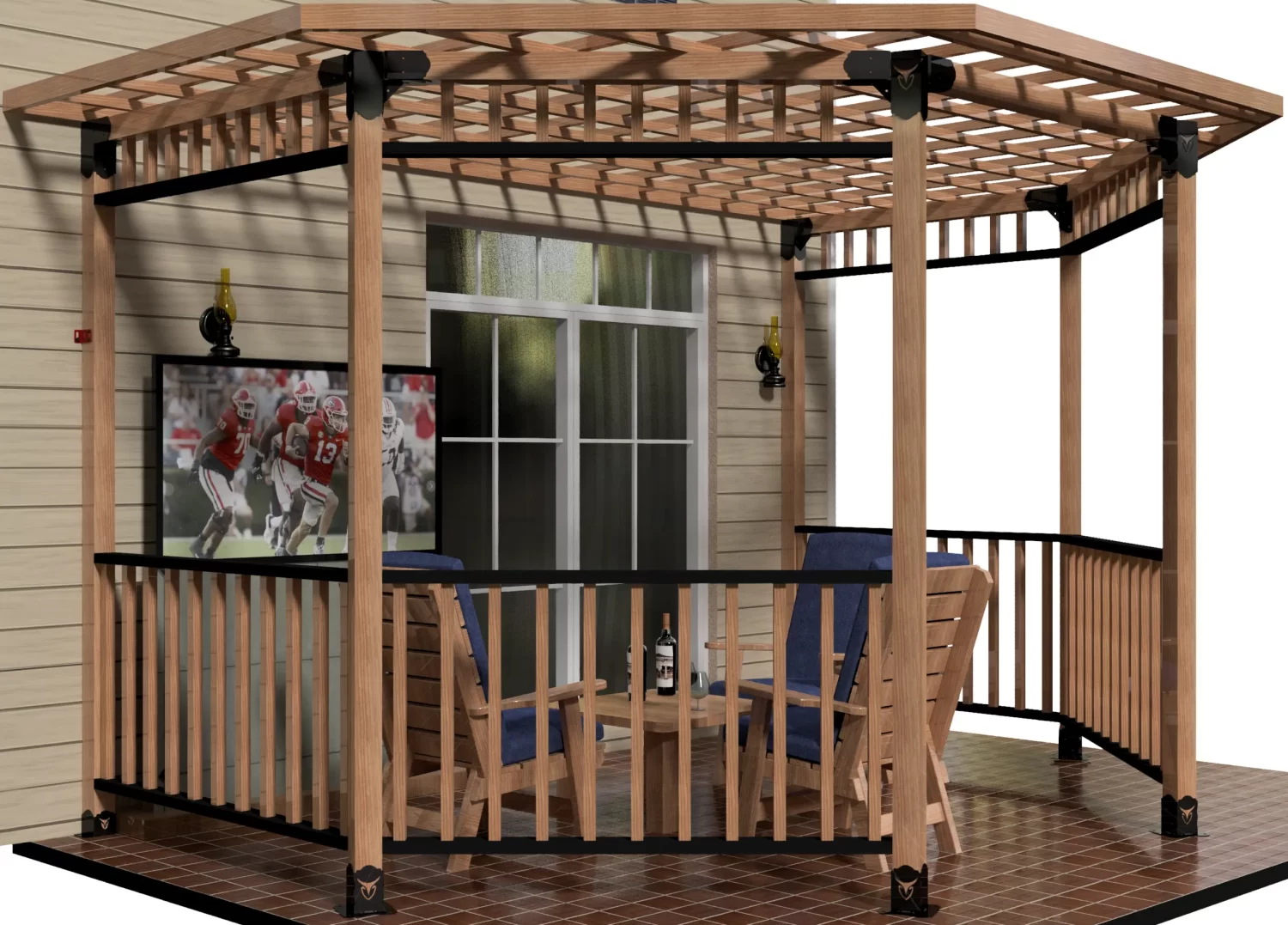 Wall Attached Partial Octagon: Enhance Your Outdoor Living Space - RioOutdoors.com