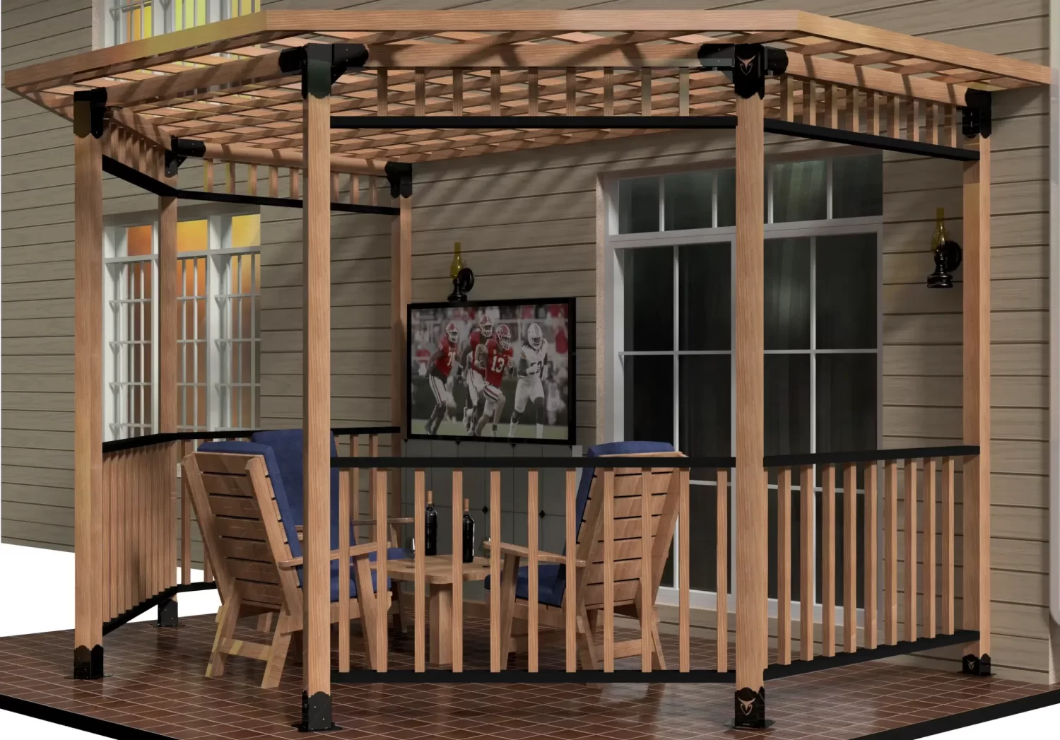 Wall Attached Partial Octagon: Enhance Your Outdoor Living Space - RioOutdoors.com