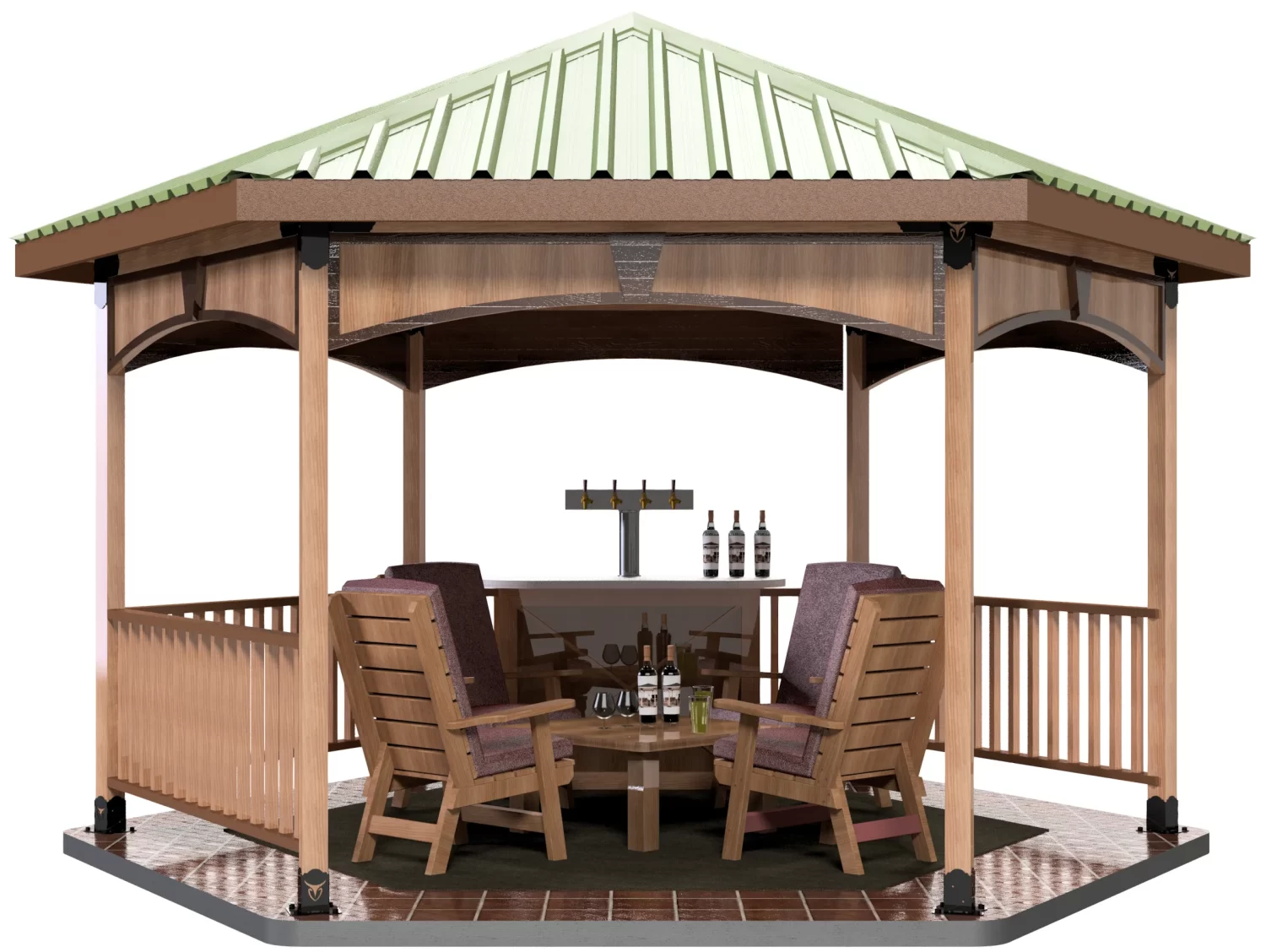 4x4 DIY Hexagon Gazebo Kit - 4x4 Hexagon Gazebo Kit 4x4 Hexagon Gazebo Kit - RioOutdoors.com