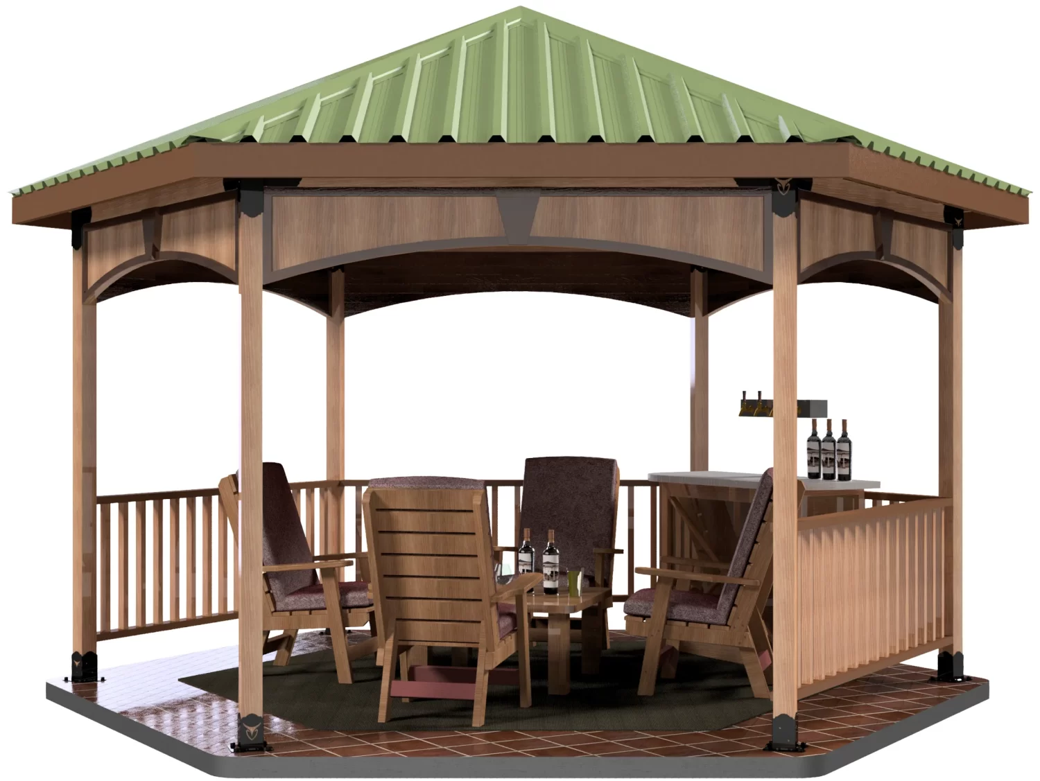 4x4 DIY Hexagon Gazebo Kit - 4x4 Hexagon Gazebo Kit 4x4 Hexagon Gazebo Kit - RioOutdoors.com