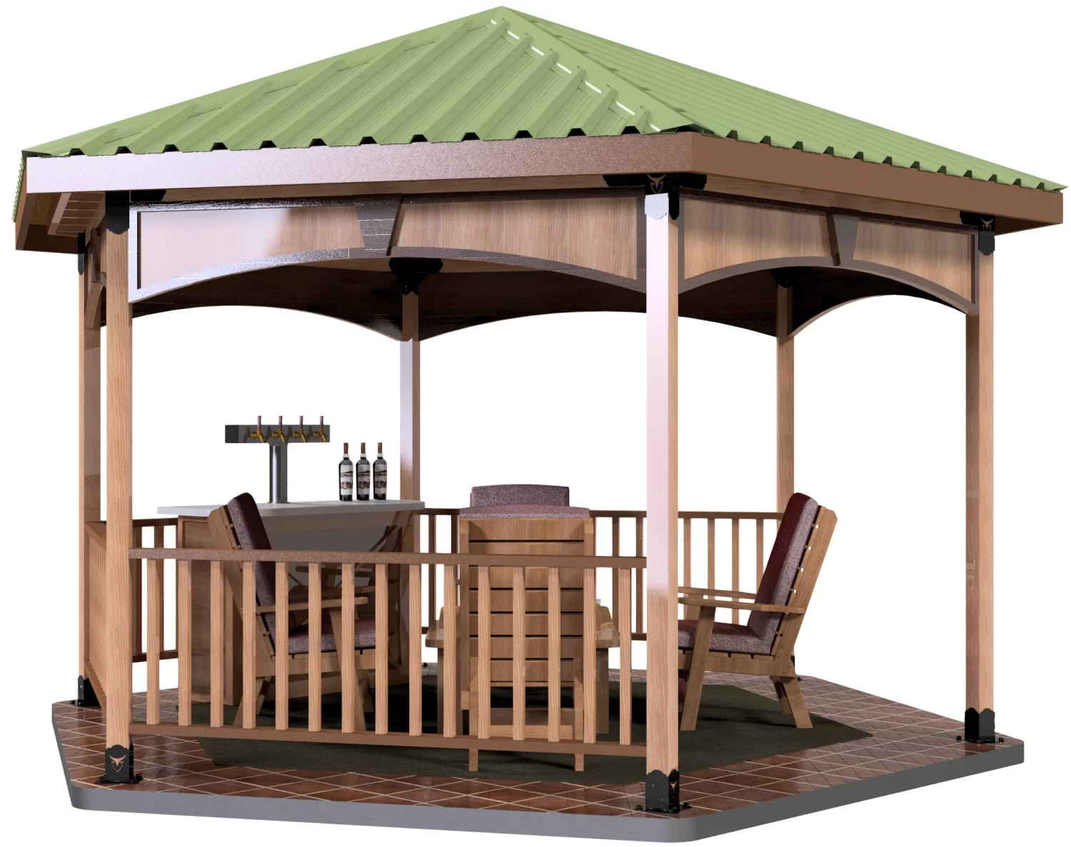 4x4 DIY Hexagon Gazebo Kit - 4x4 Hexagon Gazebo Kit 4x4 Hexagon Gazebo Kit - RioOutdoors.com