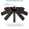 DIY 6-12 Pitch Heavy Duty Iron Octagon Spider Bracket in black with twelve angled arms shown on a white background. Includes screws and bolts (SKU #0-SPD-612); other hardware not included.