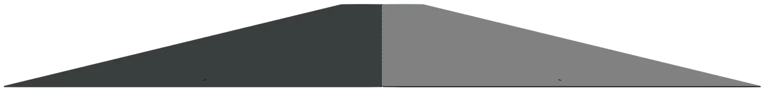 HR-RPC4 (1) A simple illustration of a pyramid viewed from the front, split vertically into dark gray (left) and light gray (right) halves, with a Pentagon Roof Peak Cap (Copy) crowning the top.