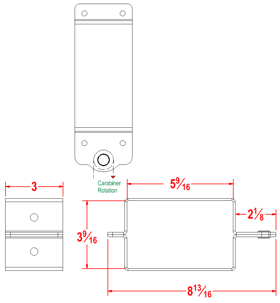 4X6 SWING HANGER BRACKET DIMENSIONS